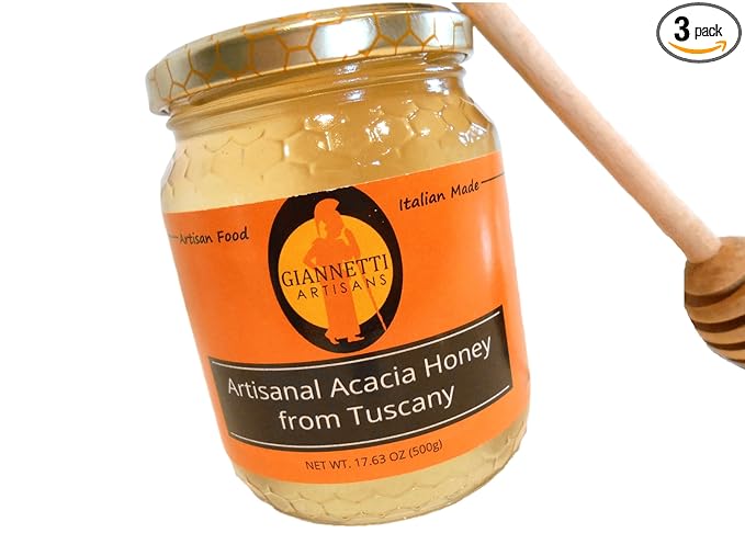 Giannetti Artisans Imported Premium Italian Acacia Honey - 17.63 oz (3-Pack)