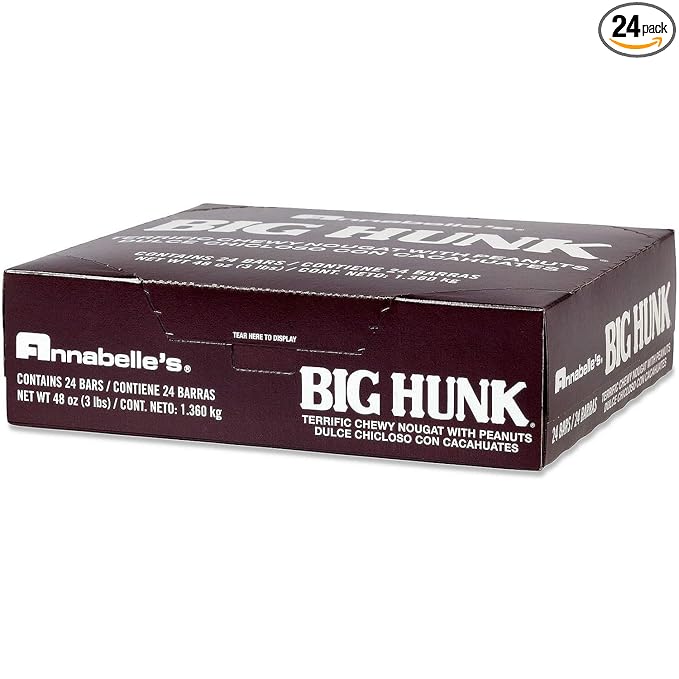 Annabelle's Big Hunk Candy Bar 1.8-Ounce Bars (Pack of 24)