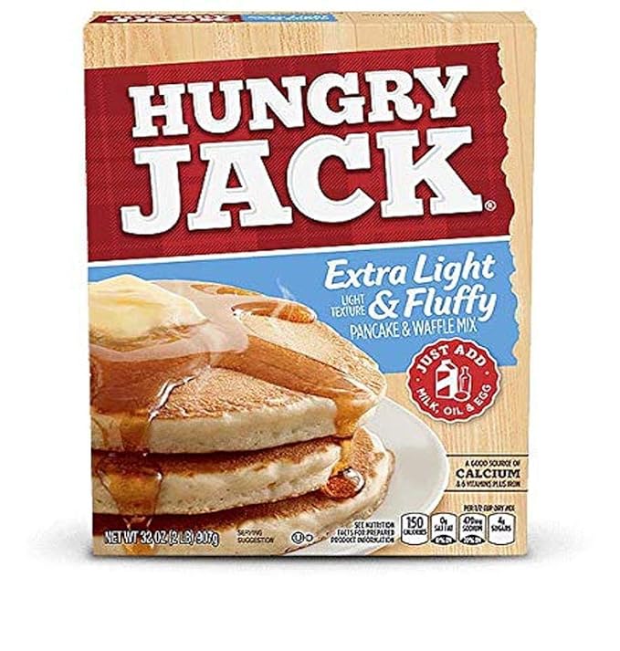 Hungry Jack Extra Light &amp Fluffy Pancake and Waffle Mix 32 Ounce (Pack of 6)
