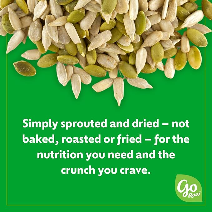 Go Raw Organic Sprouted Sea Salt Sprouted Snacking Seeds 4 oz 6 Pack Pumpkin &amp Sunflower Seeds Keto Kosher