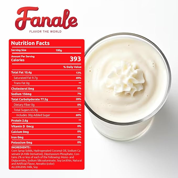 Fanale Premium Non-Dairy Creamer Bubble Tea Flavoring Powder | Perfect for Baking Smoothies Desserts and Drinks | Instant Flavoring Powder for Boba Milk Tea - 2.2 Pounds (Pack of 1)