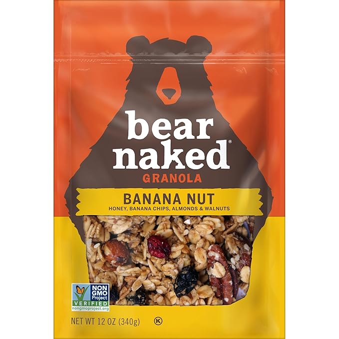 Bear Naked Granola Cereal Whole Grain Granola Breakfast Snacks Banana Nut Blend (5 Bags)