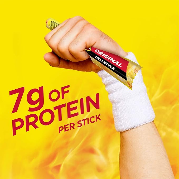 Slim Jim Monster Shortboi Smoked Meat Sticks Deli Style Original Flavor 7g Protein Per Stick Snack Size Easter Basket Stuffer for Men 0.9 oz. (24 Count)