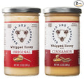 Whipped Honey Gift Set by Savannah Bee - Creamy Smooth Spreadable and absolutely Delicious - 100% Natural and Pure Honey - 12 Oz (Original &amp Cinnamon)