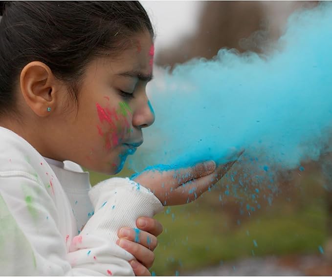 Kulture Khazana: Holi Color Powder 1lb Bags - 5 Pack - All-Natural Washable Non-Toxic for Festival of Colors Color Run Gender Reveal &amp Parties