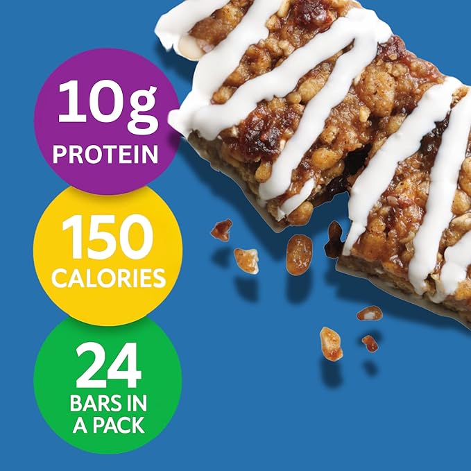 HMR Chocolate Peanut Butter &amp Iced Oatmeal Protein Bars 24 Count Each | 10g Protein | Low Calorie Nutritious Snack &amp Dessert | Supports Weight Maintenance | Tasty Meal Replacement or On-the-