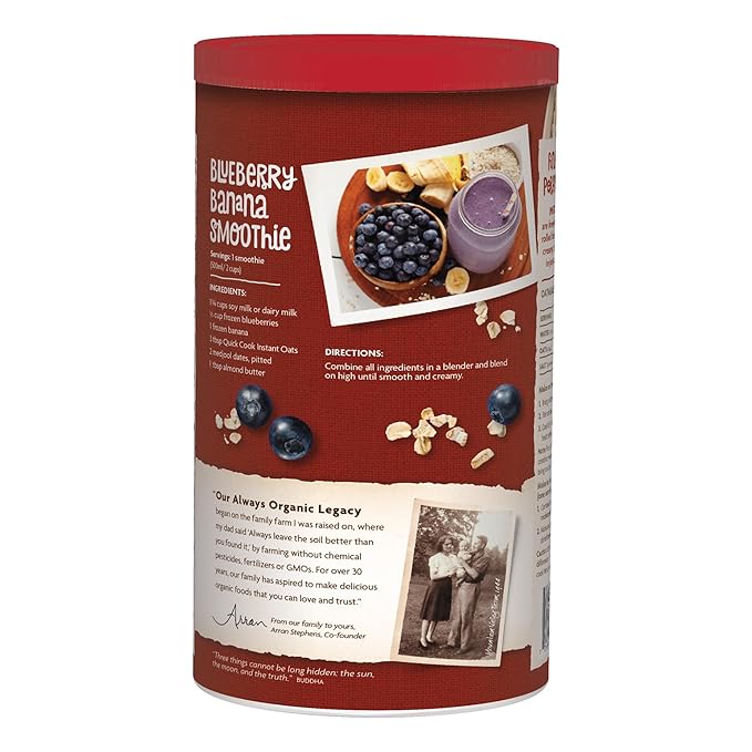 Nature's Path Organic Quick Cook Instant Oatmeal 18 oz (Pack of 6) Non-GMO