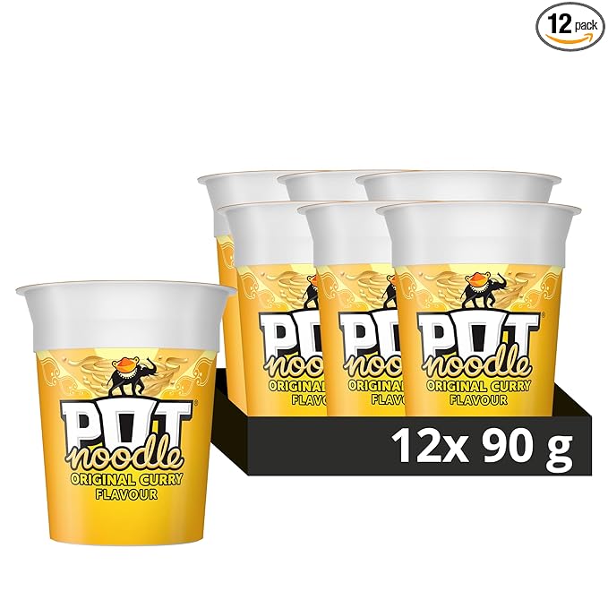 Pot Noodle Original Curry 90 G (Pack Of 12)