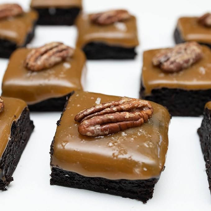 CrumbleCrate Salted Caramel Turtle Brownies DIY Baking Kit | Gourmet Brownie Making Set for Adults | Pre-Measured Ingredients &amp Tools | Dessert Gift