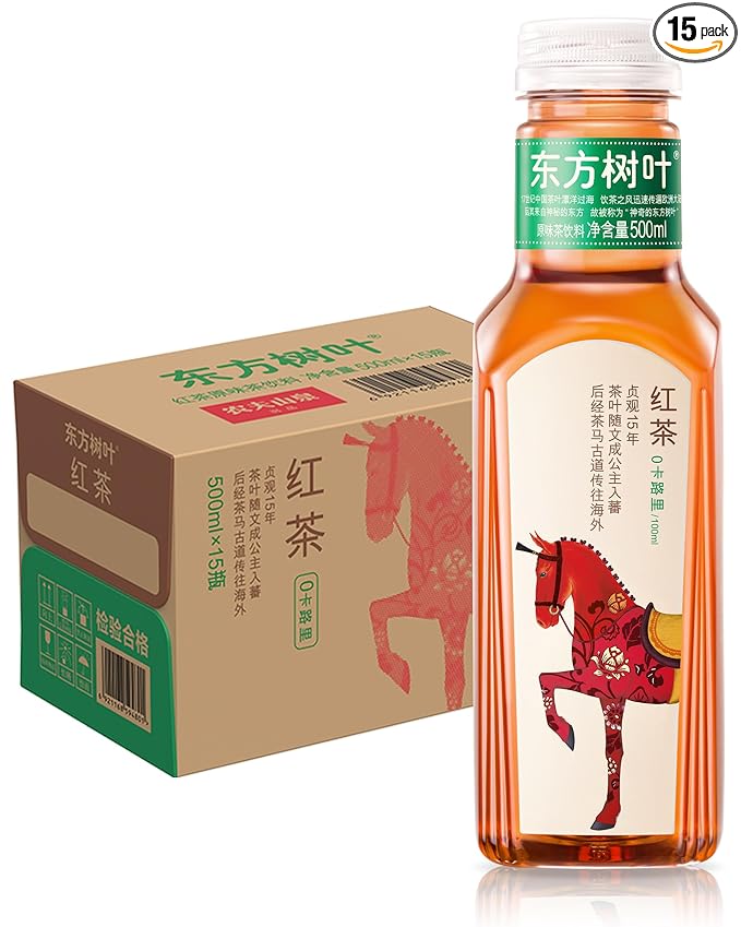 ORIENTAL LEAF Bottled Black Tea Unsweetened Iced Tea 16.9 FL oz bottles (Pack of 15) Sugar Free 0 Calories