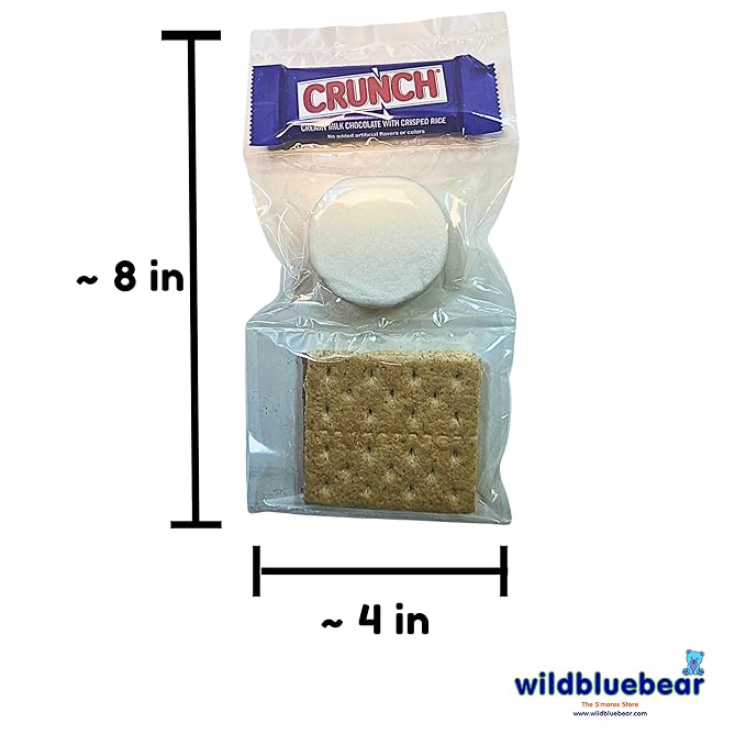 WBB | SMORES KIT STRIP | Individually packaged set : Graham Crackers Marshmallow Chocolate | Make delicious smores (25 sets) (25 units Milk Crispy)