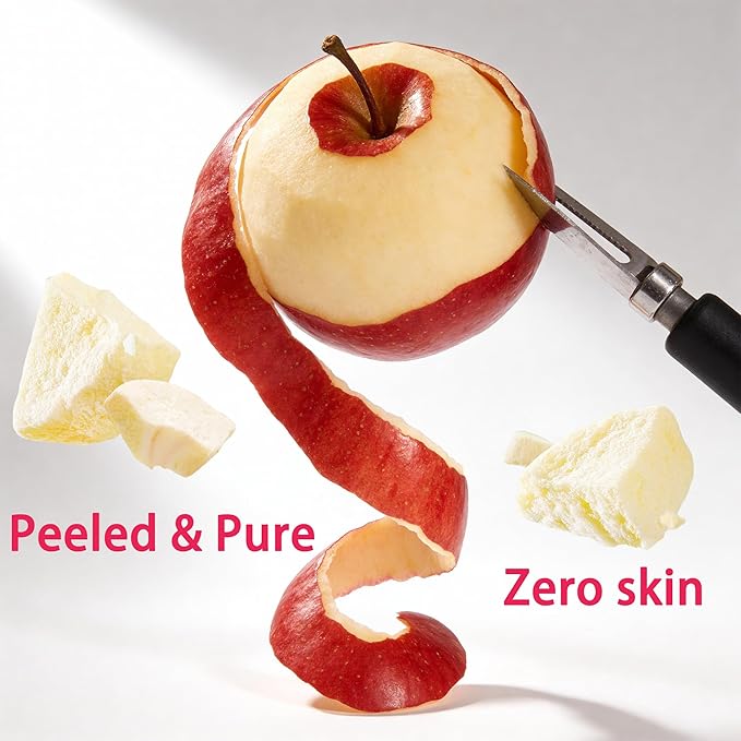 DGYLHBJ Freeze Dried Peeled Apple Slices Fuji Apple 7.05oz/200g 100% Natural Apple Crisps Snack No Added Sugar No Additives Vegan Gluten Free