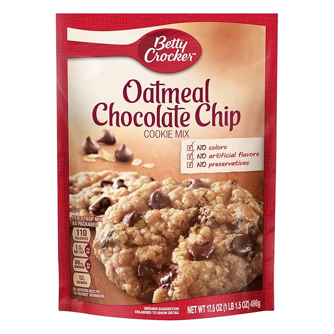 Betty Crocker Oatmeal Chocolate Chip Cookie Mix 17.5 oz (Pack of 3)