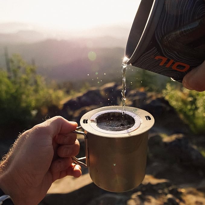 Coulée EcoPour She Devil Coffee Single Serve Pour Over Arabic Coffee Medium Roast Use for Camping or Traveling Pre Filled Compostable Filters Ready to Brew with Hot Water 20 Pack