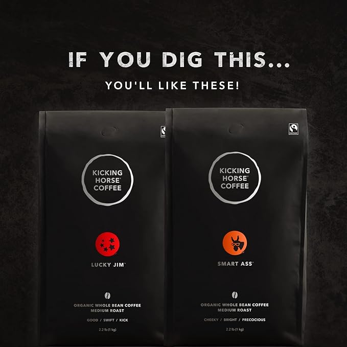 Kicking Horse Coffee Cliff Hanger Espresso Medium Roast Whole Bean 2.2 Pound - Certified Organic Fairtrade 35.2 Ounce