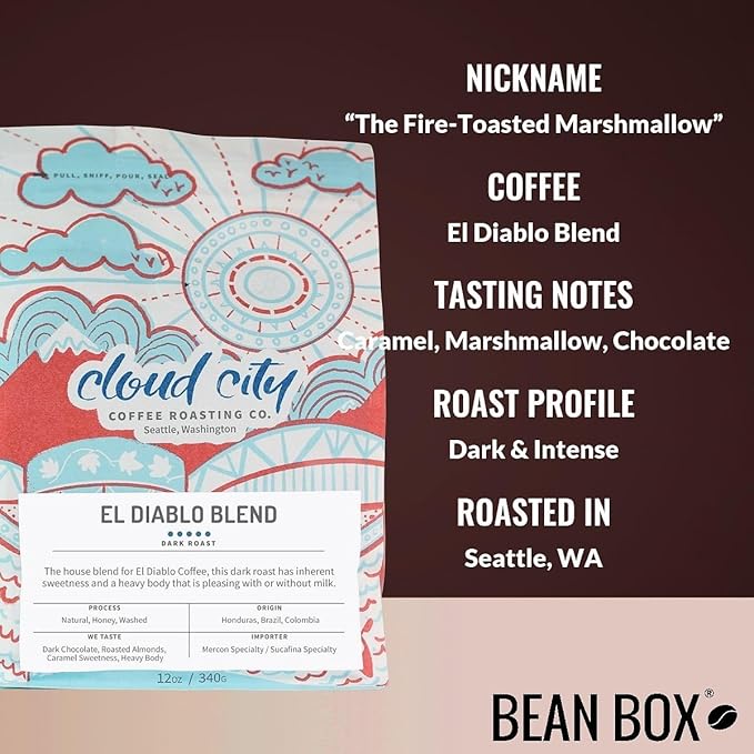 El Diablo Blend - Roasted by Cloud City Coffee - Whole Bean Coffee - 2 Pound Bag