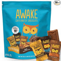 AWAKE - Caffeinated Chocolate Bites - 50mg Caffeine - Variety Pack (3 Flavors) 50 Bites - Peanut Butter Milk &amp Caramel - Energy Bites - Coffee Alternative - Fairtrade Gluten Free Non GMO - 0.