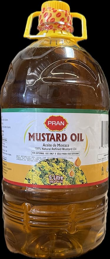 Pran Mustard Oil 5 Liters – 100% Natural Refined Mustard Oil