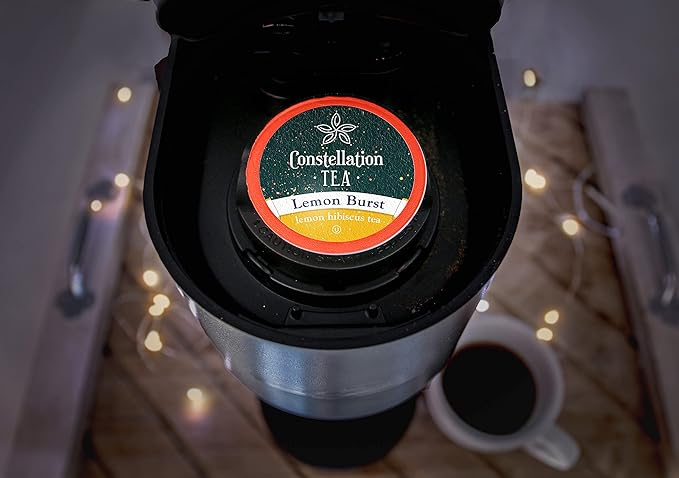 Constellation Tea Lemon Hibiscus Tea Pods Compatible with K Cup Brewers Including 2.0 (Lemon Burst) 40 Count
