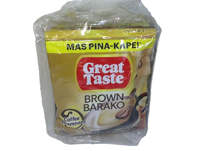 Great Taste Brown Barako Coffee Mix Instant Ground Coffee 30g Packets 10 Count 2 Pack