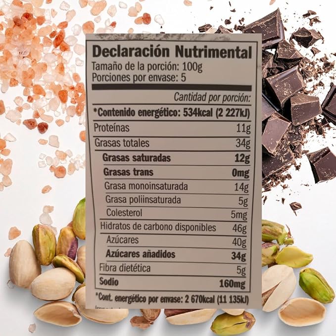 LAMONTAGNE Milk Chocolate Covered Sea Salt Pistachios with Pink Himalayan Salt 17.68 Ounce (500 g) + NAJD LLC Sticker + Reusable Ice Packs.
