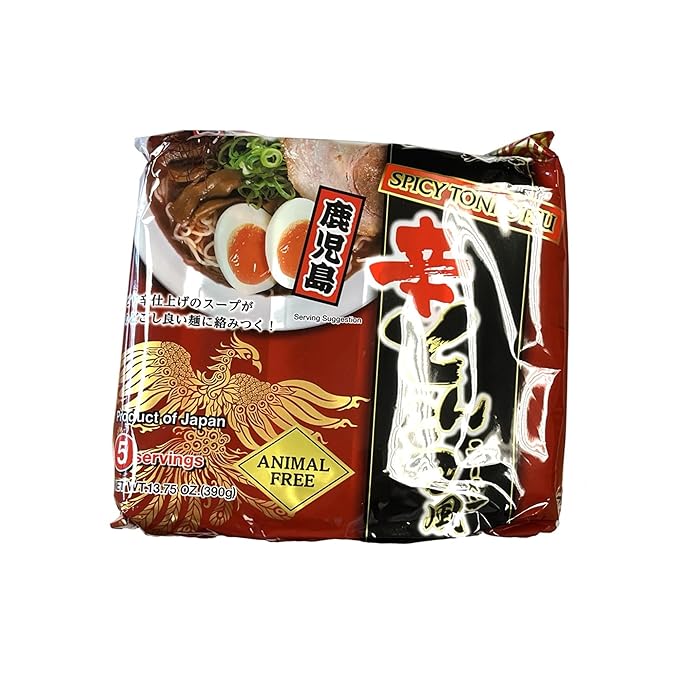 Tonkotsu-fu Spicy Ramen - Pack of 15 - Animal-free - Kagoshima - Product of Japan