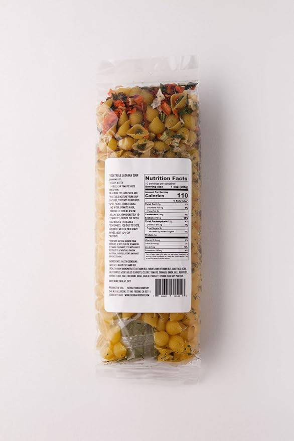 Sierra Soups Vegetable Lasagna Soup 10 ounce bag (Set of 6)