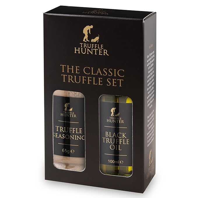TruffleHunter - Truffle Set - Truffle Seasoning &amp Black Truffle Oil Gourmet Food Condiments