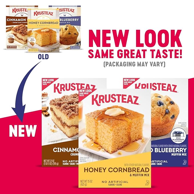 Krusteaz Baking Variety Pack – Southern Cornbread &amp Muffin Mix (11.5 oz 2 Count) &amp Pie Crust Mix (20 oz 2 Count) – 4 Box Bundle (Variety Pack)