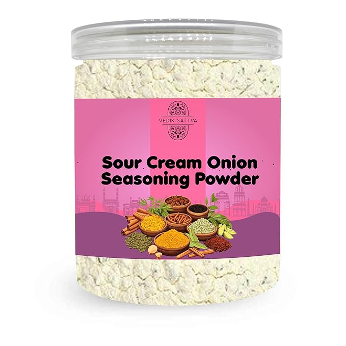 VEDIK SATTVA All Natural Sour Cream Onion Seasoning Powder 8.81 OZ / 250 GM | Set Of 1 Box
