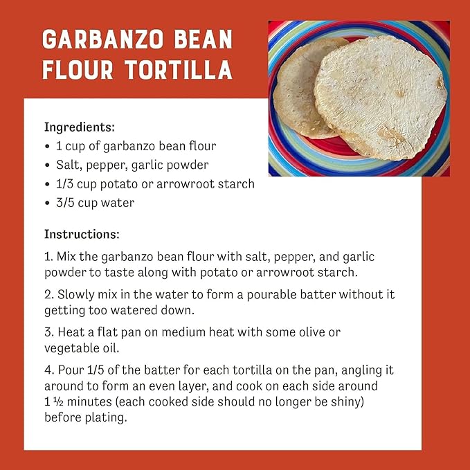 Judee's Gluten Free Chickpea Flour - Non-GMO Vegan Gluten Free Flour - Ideal for Pancake Mix Tortillas &amp Banana Bread - 5 lb