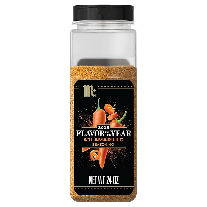 McCormick Seasoning Aji Amarillo 2025 Flavor of the Year Made for Chefs Blend of Tropical &amp Smoky Notes with Medium Chile Heat For Seafood Fish Veggies Poultry Sauces Salsa and More 24