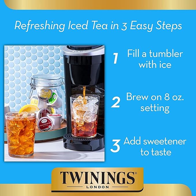 Twinings Pure Peppermint Tea Single Serve K-Cup Pods for Keurig Naturally Caffeine Free Made with 100% Pure Peppermint 24 Count (Pack of 4)