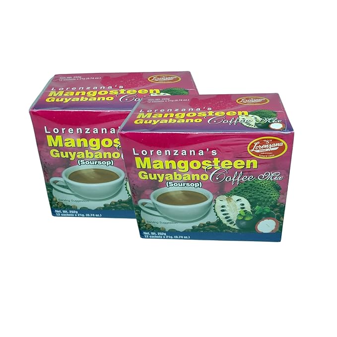 Lorenzana's Mangosteen Guyabano Coffee Mix 12 sachets x 21g (2 12 sachets)