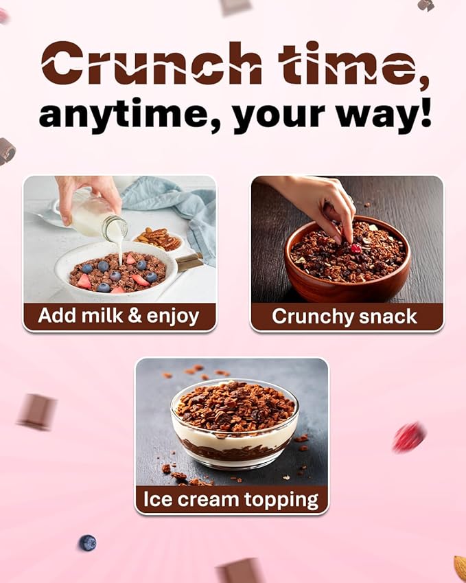 True Elements Chocolate Granola 31.74 Oz - With Dark Chocolate Almonds &amp Cranberries | Granola for Breakfast | Healthy Food | 100% Whole Grain Cereal