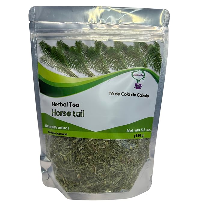 Horsetail Tea Cola de Caballo Tea Quiere Te 5.3 0z (150Grams) Up to 100 Cups Herbal Tea Tail HerbResealable Bag Product From Mexico 100% Natural