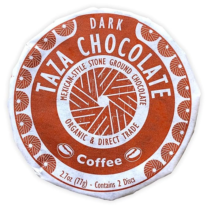Taza Chocolate Organic Mexicano Disc 55% Dark Chocolate Coffee 2.7 Ounce (12 Count) Vegan