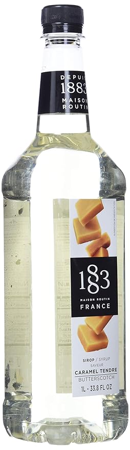 1883 Butterscotch for Drinks Made in France 1 Liter Glass Bottle