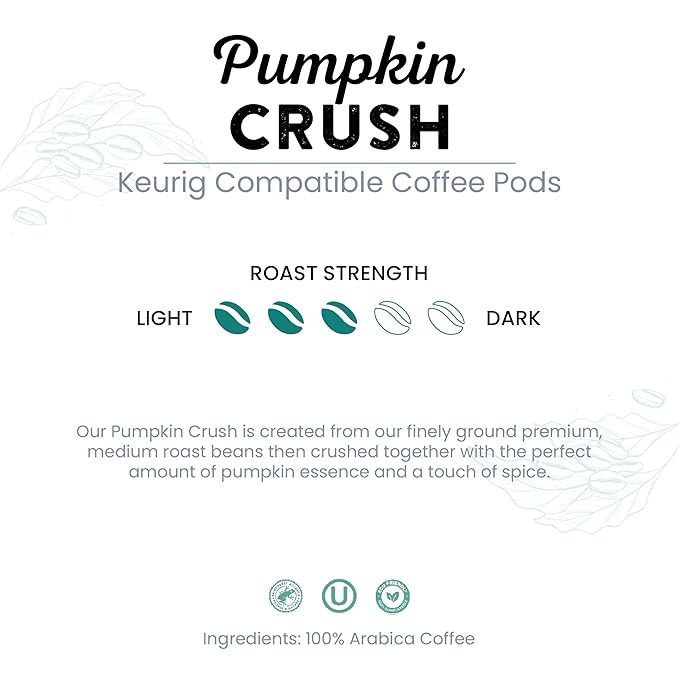 Tayst Coffee Pods Pumpkin Crush Medium Roast K Cups Compatible with Keurig Coffee Maker Sustainable Single Serve Pack of 100