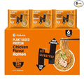Hethstia Protein Ramen Chicken Flavor 6-Pack Chicken Broth Instant High-Protein Noodle Soup 32g Plant-Based Protein Quick Pre-Packaged Meal Non Fried Low Fat Vegan Non-GMO