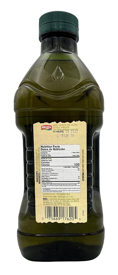 Iberia First Cold Pressed Extra Virgin Olive Oil 1.5 Liters (Pack of 2)