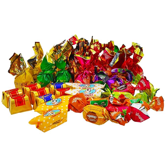 SECRETS OF SIBERIA - EXCLUSIVE Poland Assortment Party Mix Candies – Variety Box of Famous Polish Chocolate Caramel Wafer and Jelly Candy Mix