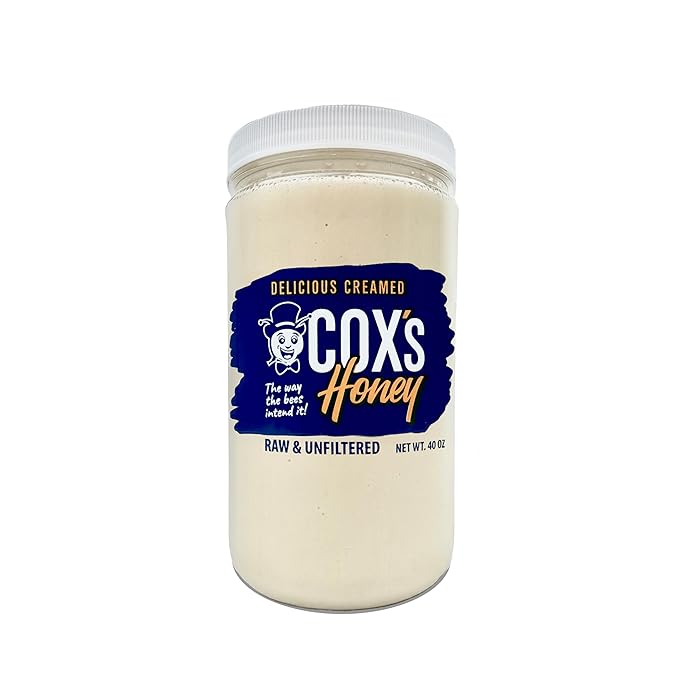 Cox's Honey - Creamed Whipped Honey Raw Unfiltered 40 OZ | 100% Pure Clover Delicious Honey - Product of the USA