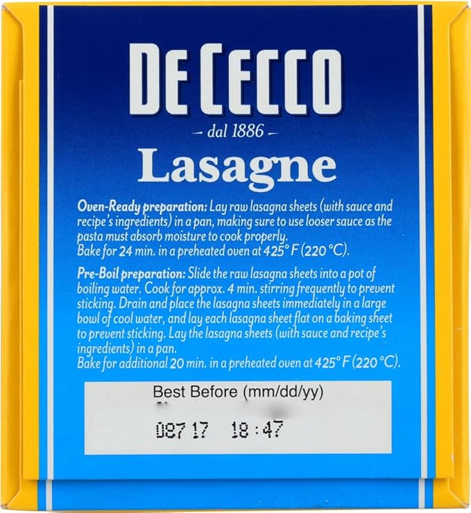 De Cecco Pasta Lasagne