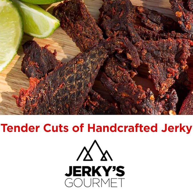 Ghost Pepper Spicy Hot Grass Fed Beef Jerky - 120 Calorie Snacks Gourmet Healthy Soy Free High Protein &amp Gluten Free (3 Packs)