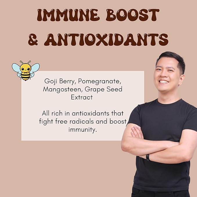 Hubbybee Fit 16 in 1 Coffee - 18g x 10 Sachets | Premium Coffee Blend Infused with Natural Ingredients for Health and Vitality