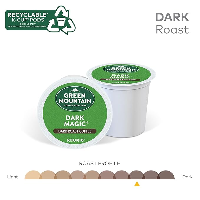 Green Mountain Coffee Dark Magic single serve K-Cup pods for Keurig brewers 24 Count (Pack of 2)