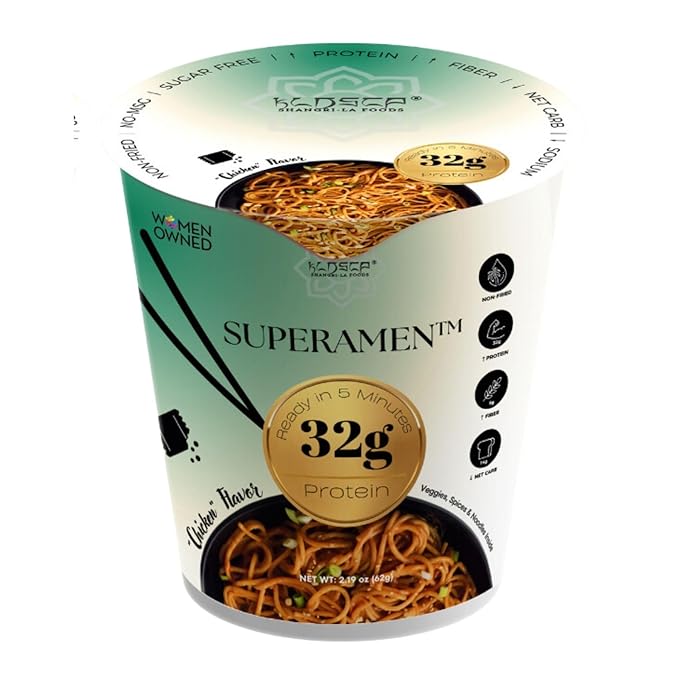 Black Garlic “Chicken” Ramen – Bold Flavor Chewier Noodles &amp High Protein – Vegan Keto-Friendly Ramen Noodles – Low Carb Zero Sugar – Healthy Plant-Based Ramen Bowl 12-Pack