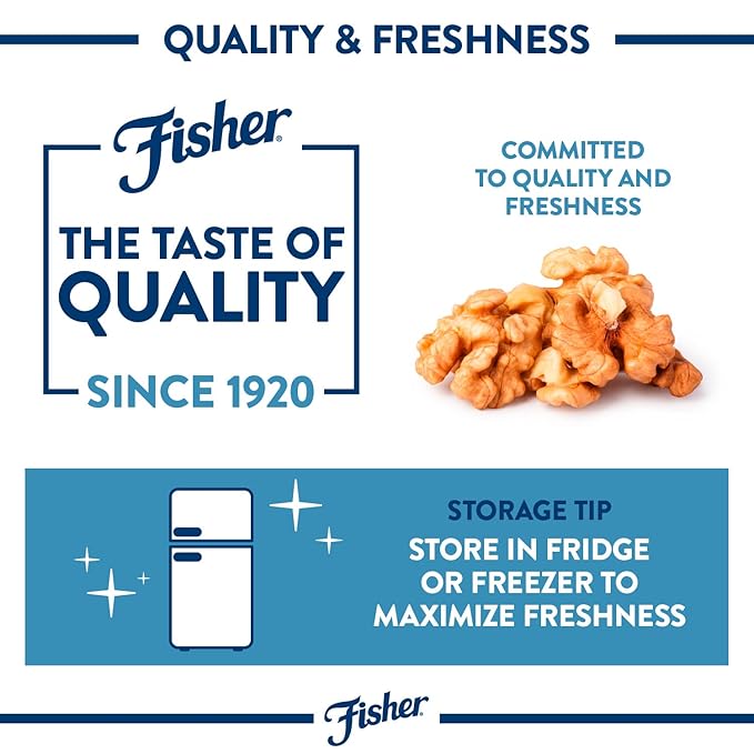 Fisher Chef's Naturals Walnut Halves &amp Pieces 1 lb + Fisher Chef's Naturals Pecan Halves 24oz (Pack of 1)