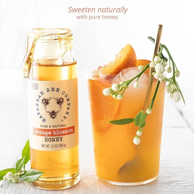 Savannah Bee Company Honey - Pure Natural Organic Raw Honey (12.00 Ounce (Pack of 1) Orange Blossom)